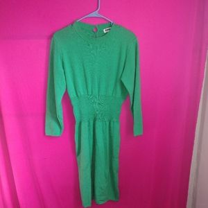 80s Green Sweater Dress